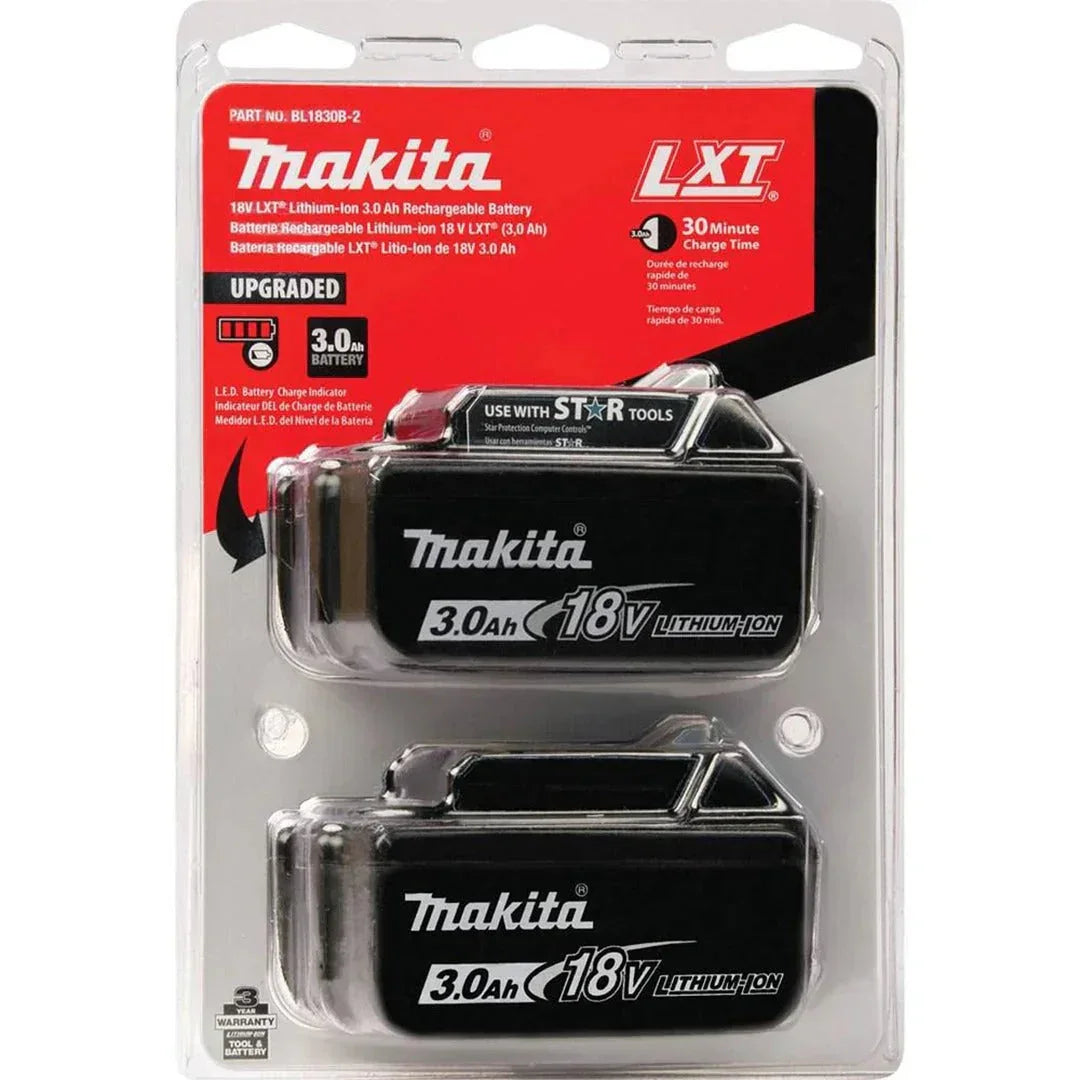 Makita 18V 3.0Ah Battery Combo – 2-Pack