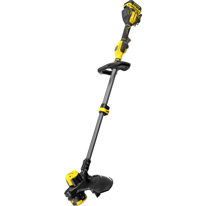STANLEY FATMAX V20 Cordless String Trimmer, Brushless Technology, 33cm Cutting Width,QUICKWIND Spool System with 2mm dual line, Variable Speed, Includes 1x 4.0Ah Lithium-Ion Battery and Charger