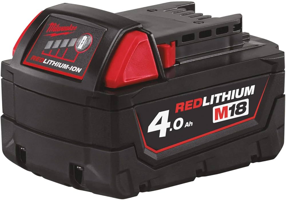 Milwaukee M18B4 M18 4.0Ah Red Lithium-Ion Battery