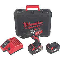 Milwaukee M18 BPDN-402C 18V 2 x 4.0Ah Li-Ion RedLithium  Cordless Combi Drill