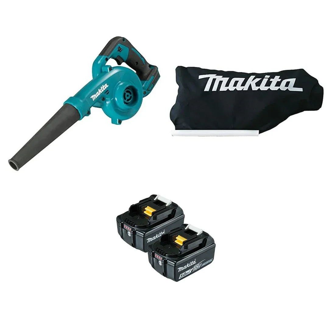 Makita Cordless Leaf Blower Kit – Dust Bag & Two 5.0Ah Batteries Included