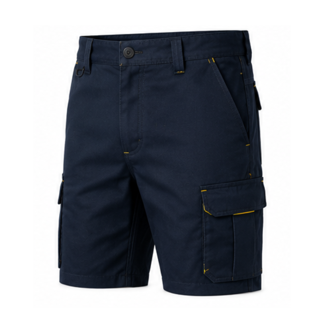 Bramford Hardware Workwear Set – Embroidered Polo Shirt & Utility Shorts – Navy