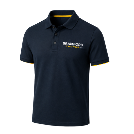 Bramford Hardware Embroidered Polo Shirt – Navy
